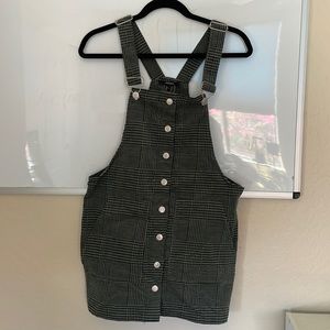 Corduroy Overall Dress, Forever21, Sage/Black, Never worn, still has the tag